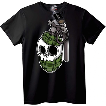 NOONEBRAND Тениска Skull Граната - 6XL, White