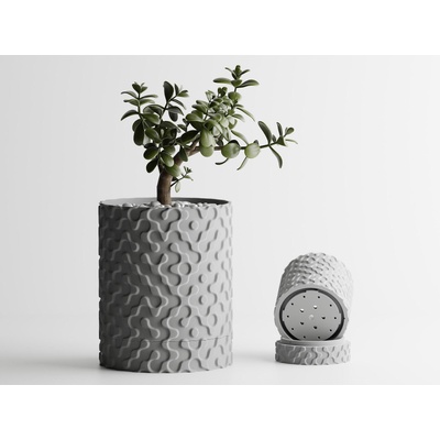 Декоративна саксия Nevada светлосив мат