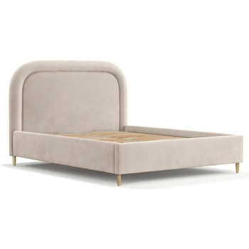 Maison de Reve Бежово тапицирано двойно легло с място за съхранение с включена подматрачна рамка 160x200 cm Mija - Maison de Rêve (MIJA160_MDR_P0_DV04_M0_NF_T0_L26)
