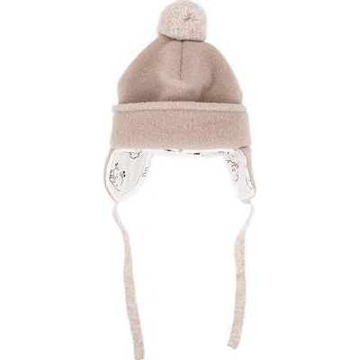Vlnka dětská čepice s bambulí béžová