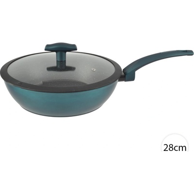Perfect Home Granitová hlboká wok panvica na indukciu s pokrievkou 28cm Sea Line, 15811