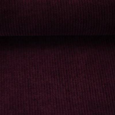 Velur – elastický úpletový manšestr - bordeaux 938