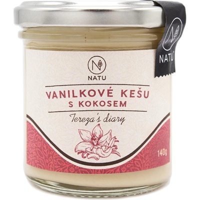 Natu Vanilkové Kešu máslo s kokosem 140 g