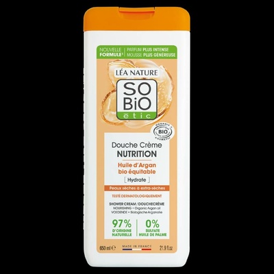 SO’BiO étic sprchový krém Nutrition s arganovým olejem 650 ml
