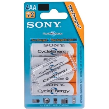 Sony AA 2000mAh (4)+AAA 800mAh (2) NH-AA-B4X2K