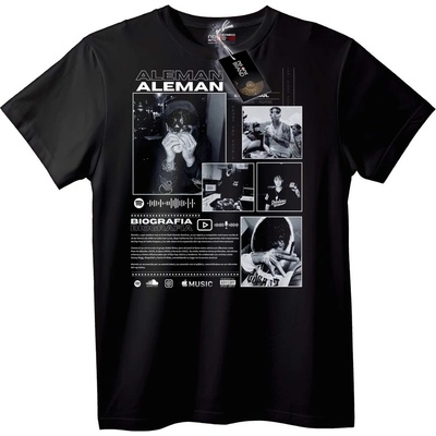 NOONEBRAND Тениска Биография на Aleman - L, Black