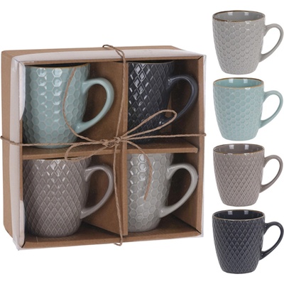 Excellent Houseware Keramický hrnček Glamour 4 x 200 ml