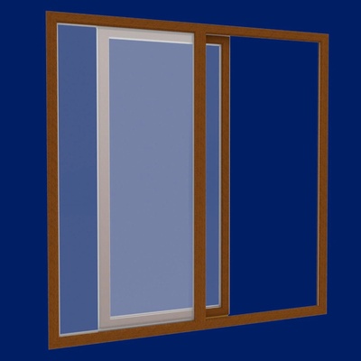 DOMO-OKNA Posuvné dveře PSK plastové zlatý dub/bílá 205 x 200 cm