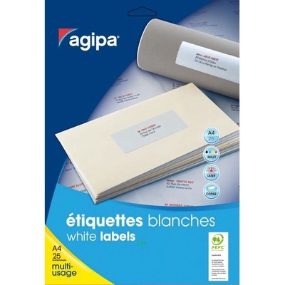 Etikety univerzálne na zakladače 38 x 190 mm Agipa A4 20 hárkov
