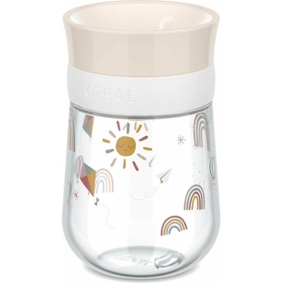Mepal Béžový plastový detský hrnček Sunshine & Rainbow 300 ml