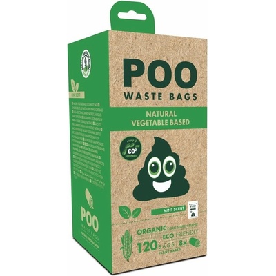 M-Pets POO Dog vrecká na exkrementy mätové malé 120 ks