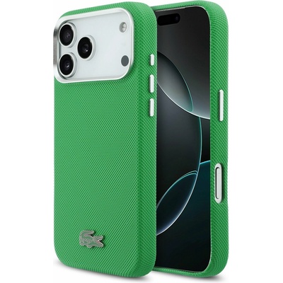 Lacoste PVC Iconic Petit Pique Metal Logo MagSafe Задний Чехол за iPhone 17 Pro Max Green Lacoste | Zelen | МЪЖЕ | UNI