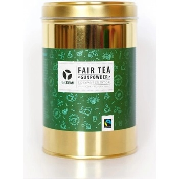 Na Zemi Fair trade zelený čaj Gunpowder v dóze 100 g