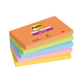 POST-IT Bloček Post-it Super Sticky BOOST, veľkosť 76x127 mm, 5 bločkov po 90