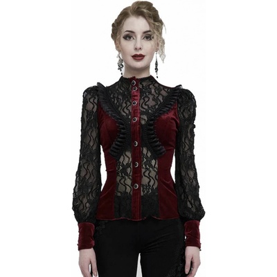 Devil fashion Black and red semitransparent gothic čierna
