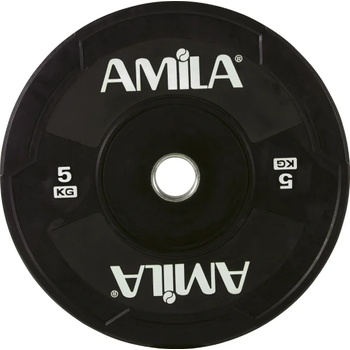 Image 1 of AMILA Олимпийски Гумиран Диск AMILA Black W Bumper Slim 50mm 5Kg - 2бр