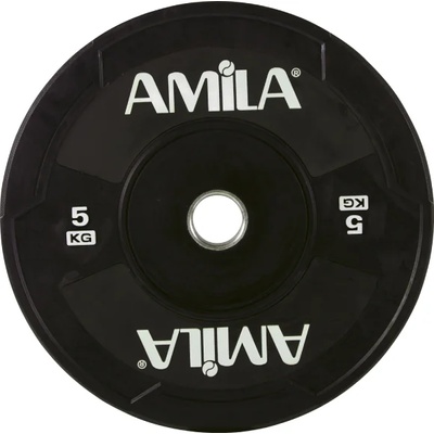 AMILA Олимпийски Гумиран Диск AMILA Black W Bumper Slim 50mm 5Kg - 2бр