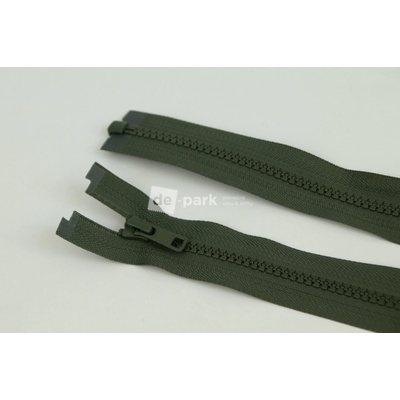 de-park Zip YKK - 55cm - dělitelný - army khaki - 684