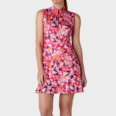 Callaway Golf Geometric Floral Dress Pink Peacock