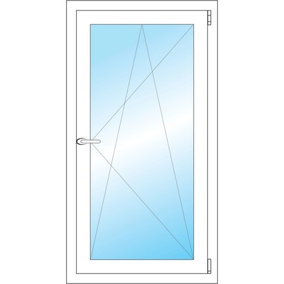 OKNA HNED Plastové okno 61x114 cm (610x1140 mm) bílé otevíravé a sklopné pravé
