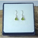 Drakkaria TRIANGULAR náušnice peridot stříbro P4060