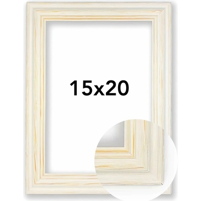 Fotorámeček Vermont Rozměr: 15 x 20 cm, Barva: Bílá, Typ zasklení: Plexi
