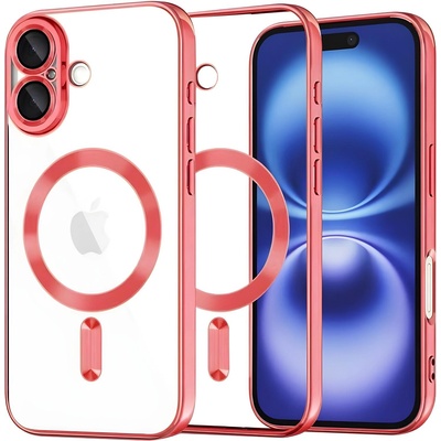 Techsuit Luxury Crystal MagSafe калъф за Apple iPhone 16 - Червен KP38092 (38092)