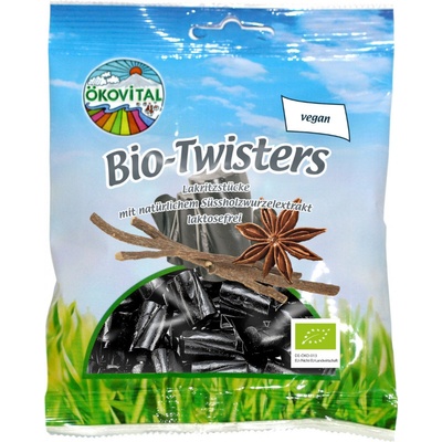 Ökovital Bonbóny lékořicové Twisters BIO Vegan 80 g