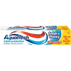 Aquafresh Triple Protection Паста за зъби Fresh & Minty, синя, 125 ml