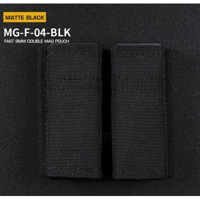 Wosport Fast type Double Molle na 9mm pistolové zásobníky černá