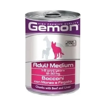 Gemon Chunks with Beef and Liver - Хапки с телешко и черен дроб за големи породи - опаковка 415 гр