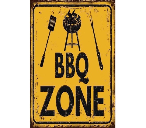 Ceduľa BBQ Zone