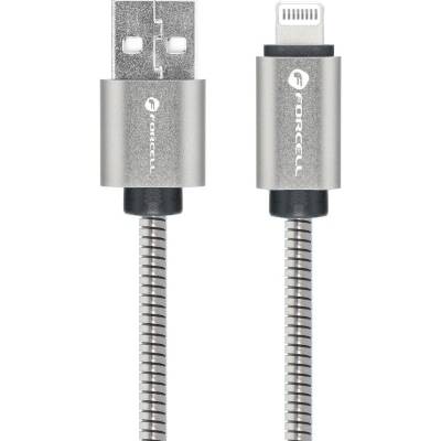 Forcell Кабел Forcell - F-Energy Metal C236, USB-A/Lightning, 1 m, сребрист (5903396274497)