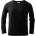 MALFINI Fit-T LS детска тениска с дълъг ръкав, черна (12101)
