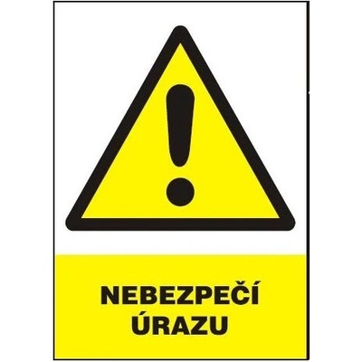 Nebezpečí úrazu 148x210mm - samolepka