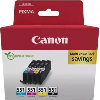 Image 1 of Canon Консуматив, Canon CLI-551 C/M/Y/BK Multipack (6509B015AA)