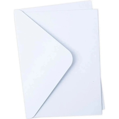 SIZZIX Přáníčkový základ a obálka - WHITE