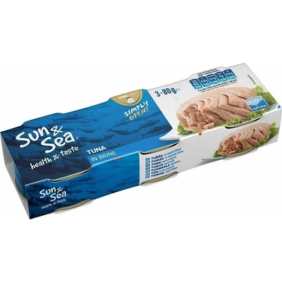 Sun & Sea Tuniak vo vlastnej šťave 3x80g
