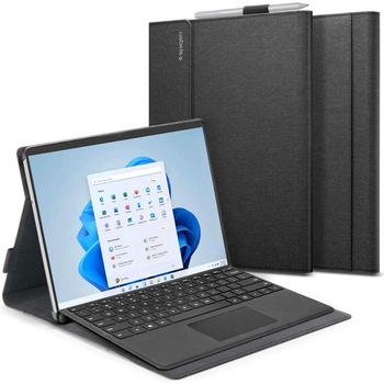 Spigen Folio Stand Case - текстилен калъф и поставка за Microsoft Surface Pro 8 (черен)