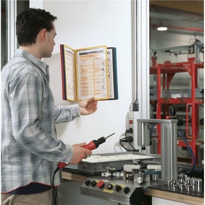 Držiak, nástenný, s 10 panelmi, DURABLE "VARIO® 10", mix farieb
