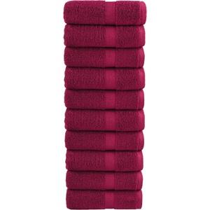 vidaXL Premium Washcloths 10pcs Bordeaux 30x30cm 600gsm 100% Cotton - Untranslated (137205)