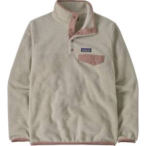 Patagonia Дамски поларен пуловер Patagonia Women's Lightweight Synchilla Snap-T Fleece Pullover Fleece jumper - Oatmeal Heather / Moonrise Taupe - размер XXL (105-0968-7416)
