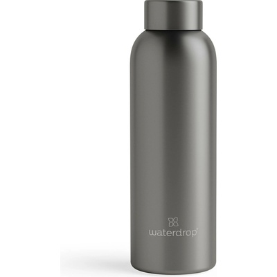 Waterdrop Termo nerezová lahev metalická 600 ml Antracitová matná