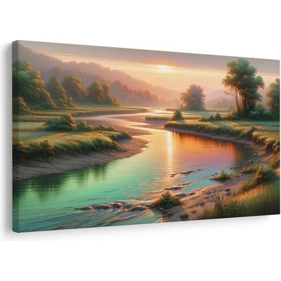 Obraz řeka v podvečer - 60x40