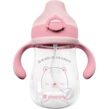 KikkaBoo hrnek se silikonovým pítkem 300ml Bear with me Pink