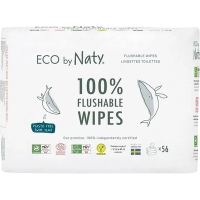 Baby start Naty Nature Babycare ECO vlhčené ubrousky splachovatelné, bez vůně 3 x 56 ks