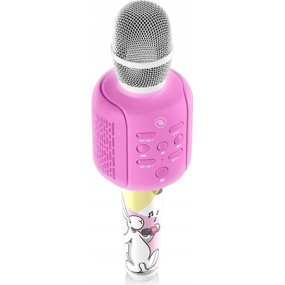 Dětský mikrofon GoGEN Bob a Bobek KARAOKE růžový