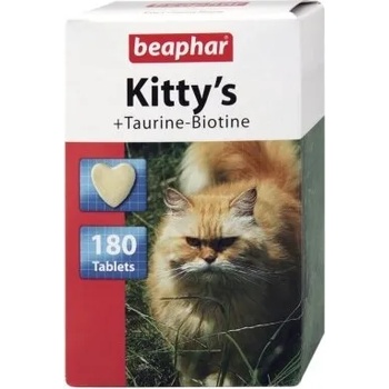 Beaphar Kittys Taurine Biotine - витаминно лакомство с таурин и биотин 75 и 180 таблетки