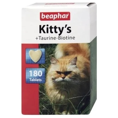 Beaphar Kittys Taurine Biotine - витаминно лакомство с таурин и биотин 75 и 180 таблетки