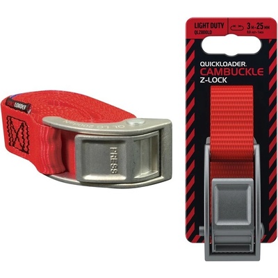 Rychloupínací popruh se sponou Quickloader Cambuckle Z-lock 800 kg, 3 m x 25 mm